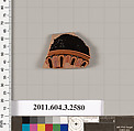 Terracotta fragment of a Little Master cup (drinking cup), Terracotta, Greek, Attic