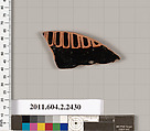 Terracotta fragment of an amphora (jar)?, Terracotta, Greek, Attic