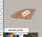Terracotta fragment of an amphora (jar)?, Terracotta, Greek, Attic