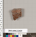 Terracotta fragment of a closed shape, Terracotta, Greek, Attic