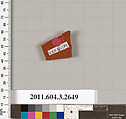 Terracotta fragment of a closed shape, Terracotta, Greek, Attic