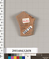 Terracotta fragment of an olpe (jug), Terracotta, Greek, Attic