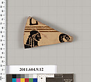 Terracotta fragment of a volute-krater?, Attributed to Hunt Painter [Stibbe], Terracotta, Greek, Laconian