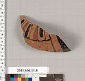 Terracotta fragment of an amphora (jar)?, Terracotta, Greek, Chalcidian?