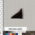 Terracotta fragment of an oinochoe (jug) or olpe (jug), Terracotta, Greek, Attic