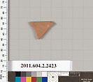 Terracotta fragment of a closed shape, Terracotta, Greek, Attic