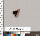 Terracotta fragment of an undetermined shape, Terracotta, Greek, Attic