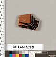 Terracotta fragment of an oinochoe (jug) or olpe (jug), Terracotta, Greek, Attic