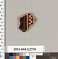 Terracotta fragment of an oinochoe (jug), Terracotta, Greek, Attic