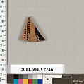 Terracotta fragment of an oinochoe (jug) or olpe (jug), Terracotta, Greek, Attic