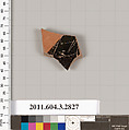 Terracotta fragment of a closed shape, Terracotta, Greek, Attic