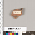 Terracotta fragment of a closed shape, Terracotta, Greek, Attic