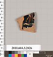 Terracotta fragment of a closed shape, Terracotta, Greek, Attic