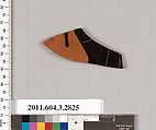 Terracotta fragment of an undetermined shape, Terracotta, Greek, Attic