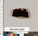 Terracotta fragment of a lid?, Terracotta, Greek, Attic