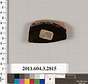 Terracotta fragment of a lid?, Terracotta, Greek, Attic