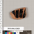 Terracotta fragment from an amphora (jar)?, Terracotta, Greek, Attic