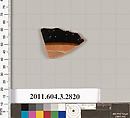 Terracotta fragment of an undetermined shape, Terracotta, Greek, Attic