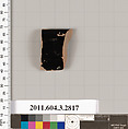 Terracotta rim fragment of a stemless kylix (drinking cup)?, Terracotta, Greek, Attic