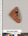Terracotta fragment of an undetermined shape, Terracotta, Greek, Attic