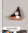 Terracotta fragment of an olpe (jug), Terracotta, Greek, Attic