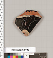 Terracotta fragment of an oinochoe (jug), Terracotta, Greek, Attic