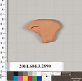 Terracotta fragment of a kylix (drinking cup)?, Terracotta, Greek, Attic