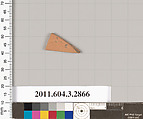 Terracotta fragment of an undetermined shape, Terracotta, Greek, Attic