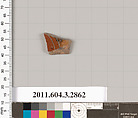 Terracotta fragment of a closed shape, Terracotta, Greek, Attic
