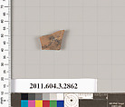 Terracotta fragment of a closed shape, Terracotta, Greek, Attic