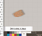 Terracotta fragment of a closed shape, Terracotta, Greek, Attic
