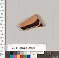 Terracotta fragment of a closed shape, Terracotta, Greek, Attic