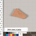 Terracotta fragment of a closed shape, Terracotta, Greek, Attic