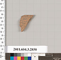 Terracotta fragment of a closed shape, Terracotta, Greek, Attic