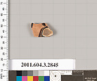 Terracotta fragment of a closed shape, Terracotta, Greek, Attic