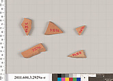 Terracotta fragments of closed shapes, Terracotta, Greek, Attic