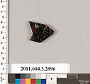 Terracotta fragment of a closed shape, Terracotta, Greek, Attic