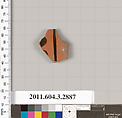 Terracotta fragment of a neck-amphora (jar)?, Terracotta, Greek, Attic