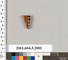 Terracotta fragment of an olpe (jug)?, Terracotta, Greek, Attic