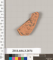 Terracotta fragment of a closed shape, Terracotta, Greek, Attic