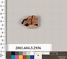 Terracotta fragment of an open shape, Terracotta, Greek, Attic
