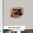 Terracotta fragment of an oinochoe (jug)?, Terracotta, Greek, Attic