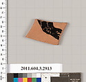 Terracotta fragment of an amphora (jar), Terracotta, Greek, Attic