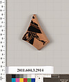 Terracotta fragment of a neck-amphora (jar)?, Terracotta, Greek, Attic