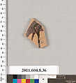 Terracotta fragment of a closed shape, Terracotta, Greek, Corinthian?