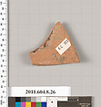 Terracotta fragment of an oinochoe (jug) or an olpe (jug)?, Terracotta, Etruscan, Etrusco-Corinthian