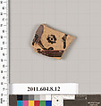 Terracotta fragment of a closed shape, Terracotta, Greek, Corinthian