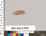 Terracotta fragment of a closed shape, Terracotta, Greek, Attic