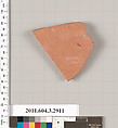 Terracotta fragment of an amphora (jar), Terracotta, Greek, Attic