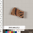 Terracotta fragment of a kylix (drinking cup), Terracotta, East Greek